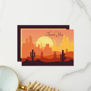 cute desert scene add sentiment thank you card