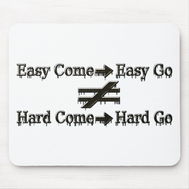 Cute Design About Easy & Hard Work Relationship Mouse Pad (Front)