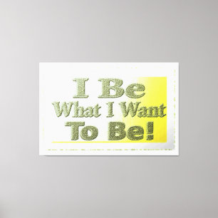 Cute Design About "I Be" T-Shirt Throw Pillow Tri Canvas Print