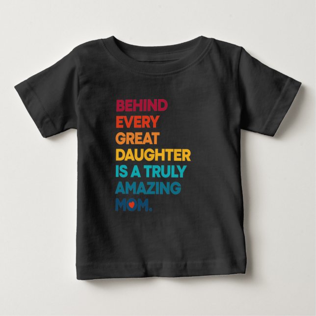 Cute Design Expression text for Mothers day  Baby T-Shirt (Front)
