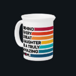 Cute Design Expression text for Mothers day  Beverage Pitcher<br><div class="desc">Elegant Mothers day beverage pitcher featuring a cute saying that reads "Behind Every Great Daughter Is A Truly Amazing Mom." This cute beverage pitcher is perfect for your daughter for Mother's Day! A pretty unusual Mother's Day gift... probably different from what she's expecting. you’re gonna love this! So how's about...</div>