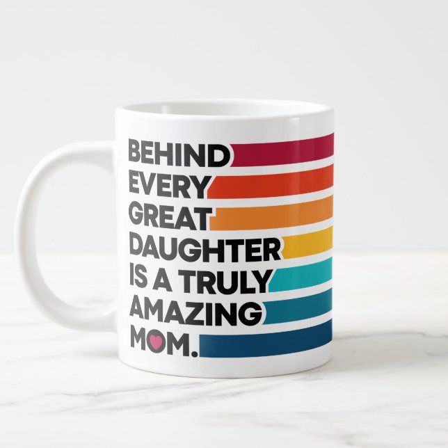 Cute Design Expression text for Mothers day  Giant Coffee Mug (Left)