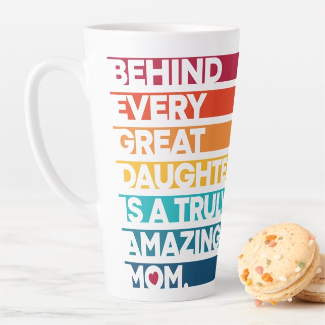 Cute Design Expression text for Mothers day Latte Mug (In Situ)