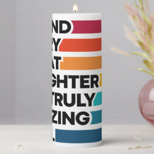Cute Design Expression text for Mothers day  Pillar Candle
