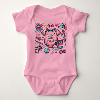 cute design for baby girl bodysuit