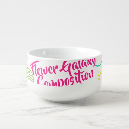 Cute Design of Flower Galaxy Combination Soup Mug
