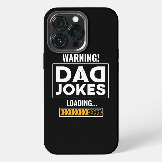 Cute Design Warning! Dad Joke Loading Iphone Case (Back)