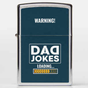 Cute Design Warning! Dad Joke Loading Zippo Lighter