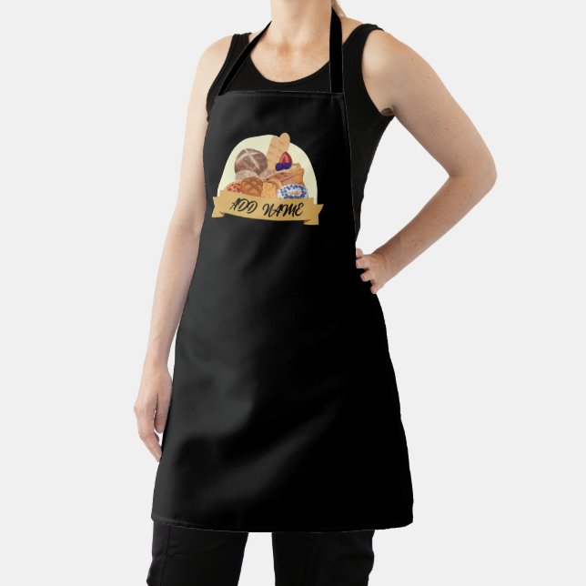 Cute dessert Bread baking bakery custom name Apron (Insitu)