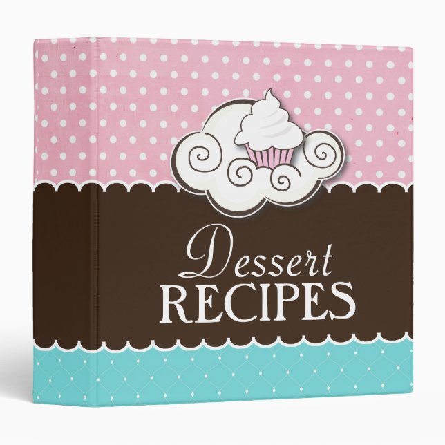 Cute Dessert Recipe Binder (Front/Spine)
