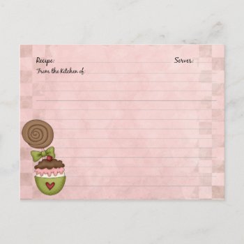 Cute Dessert Recipe Cards by golden_oldies at Zazzle