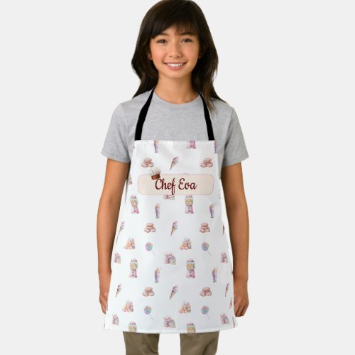 Cute Dessert Sweet Treats Personalized Kids Apron