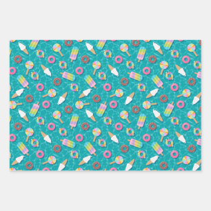 Cute Desserts Wrapping Paper Sheets