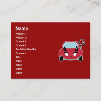Cute Devil Car Business Cards
