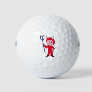 Cute Devil Halloween Costume Golf Balls