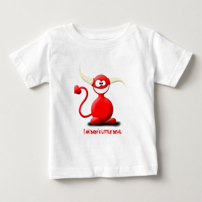 cute devil, I am dady's little devil Baby T-Shirt (Front)
