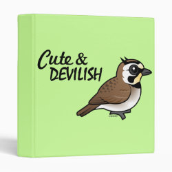 Horned Lark: Cute & Devilish Avery Signature Binder 8.5x11