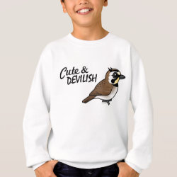 Horned Lark: Cute & Devilish Kids' American Apparel Organic T-Shirt