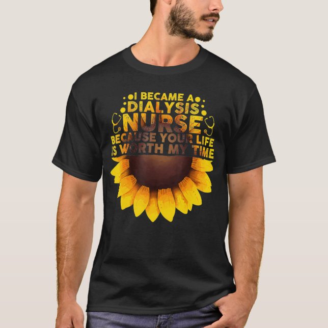 Cute Dialysis Nurse Art For Men Women Dialysis Nur T-Shirt (Front)