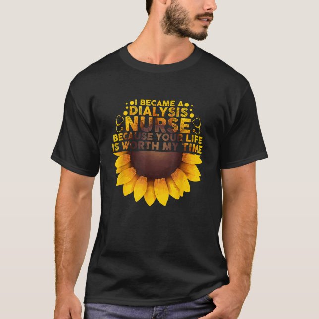 Cute Dialysis Nurse Art For Men Women Dialysis Nur T-Shirt (Front)