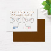 Cute Diaper Gender Reveal Cast Your Vote Ticket (Desk)