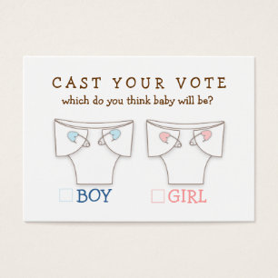 Cute Diaper Gender Reveal Cast Your Vote Ticket