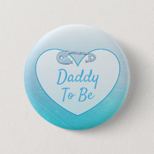 Cute Diaper Pin Heart Blue Dad to Be