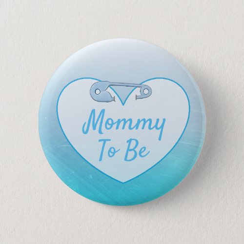 Cute Diaper Pin Heart Blue Mom to Be