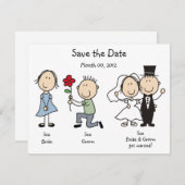 Cute Dick and Jane Save the Date Cards (Front/Back)