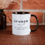Cute Dictionary Grumpa Grandfather Grandpa Gift Mug<br><div class="desc">This ceramic coffee mug features a cute dictionary definition style with the term "grumpa - like a regular grandmpa,  only grumpier". This mug makes the perfect gift for your grandfather or as a gift to grandpa from the kids.</div>