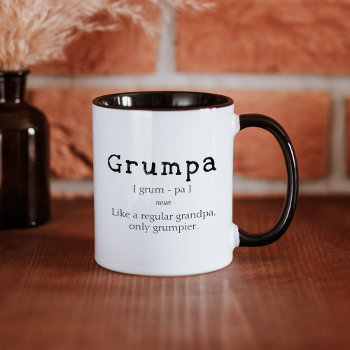 Cute Dictionary Grumpa Grandfather Grandpa Gift Mug by Unmeasured_Designs at Zazzle