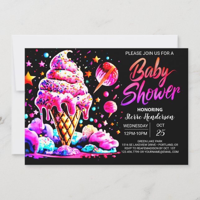 Cute Digital Sweetness Baby Shower Invitation (Front)