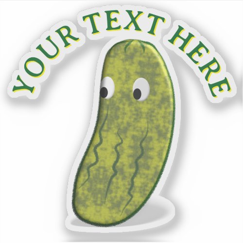 Cute Dill Pickle Kawaii Custom Sticker