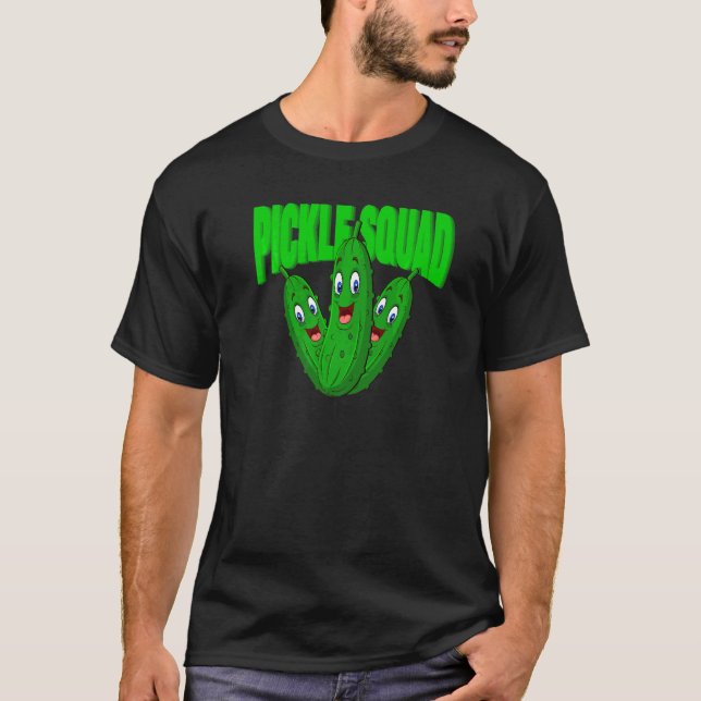 Cute Dill Pickle Vegan Pickle Squad T-Shirt (Front)
