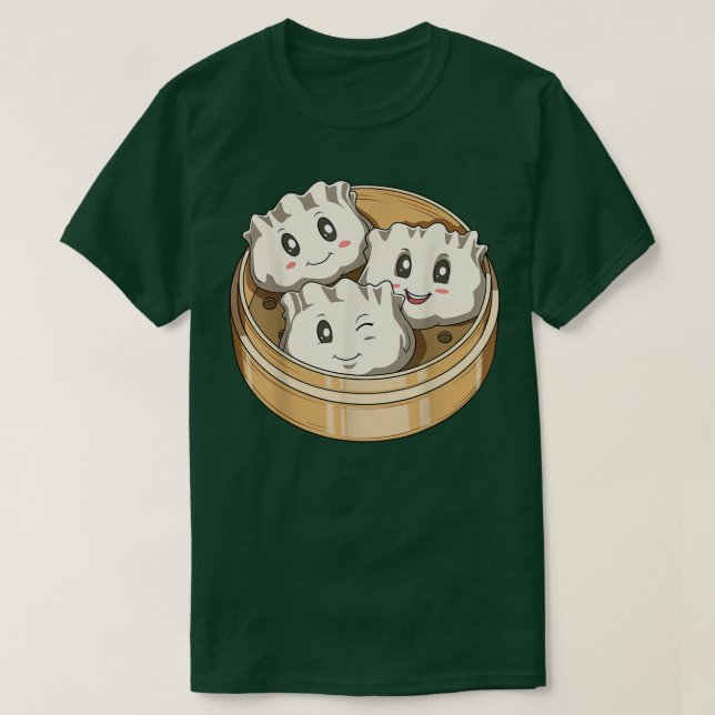 Cute Dim Sum Dumpling Lovers Funny Dumplings Kawai T-Shirt (Design Front)