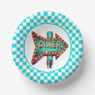 Cute Diner retro party Paper Bowls