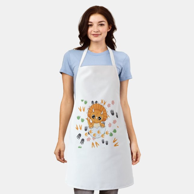 Cute dino apron (Worn)
