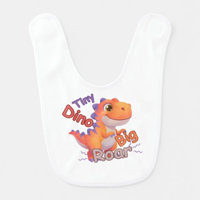 Cute Dino Baby Bib (Front)