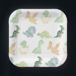Cute Dino  Birthday Paper Plates<br><div class="desc">Cute Dino Birthday plate</div>