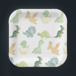 Cute Dino  Birthday Paper Plates<br><div class="desc">Cute Dino Birthday plate</div>