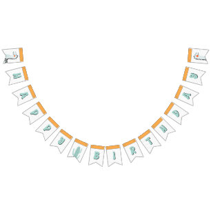 Cute Dino Dinosaurs Birthday Party  Bunting Flags