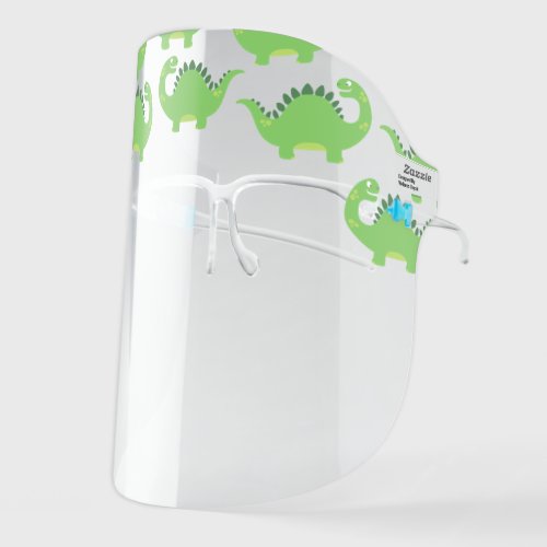 Cute Dino Dinosaurs Cartoon Face Shield