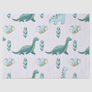 Cute Dino Friends – Mint Green Tissue Paper