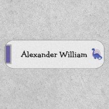 Cute Dino & Rainbow Label