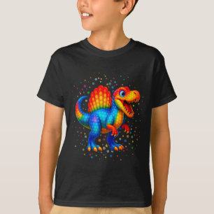 Cute Dino Spinosaurus Polka Dot Art Student Dot Da T-Shirt