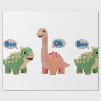 Cute Dino surprise Wrapping Paper