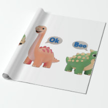 Cute Dino surprise Wrapping Paper