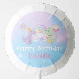 Cute Dino Unicorn Rainbow Donut balloon Birthday