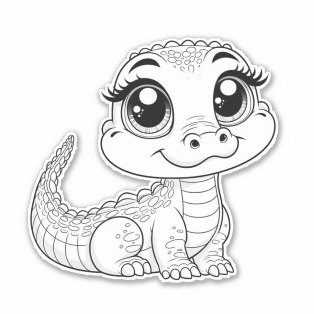 Cute dino vinyl sticker (Front)