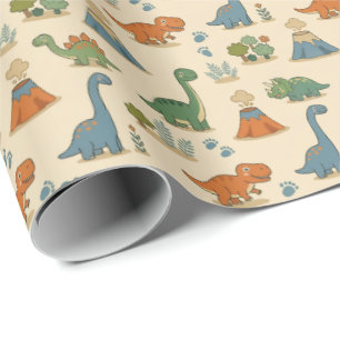 Cute Dino Wrapping Paper